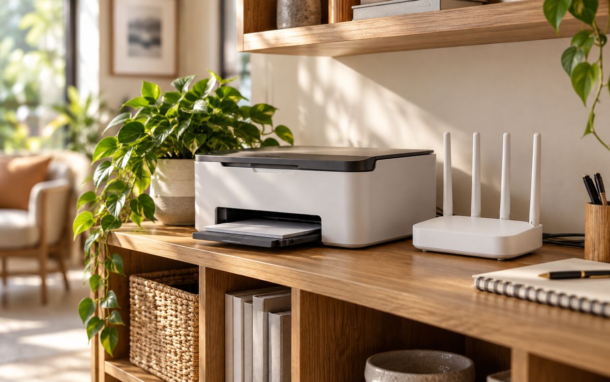 Printer & WiFi Setup (illustrative photo)